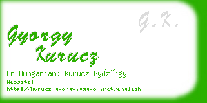 gyorgy kurucz business card